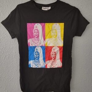 Primark Rupaul Tshirt Black Any Warhol Style Graphic Tee